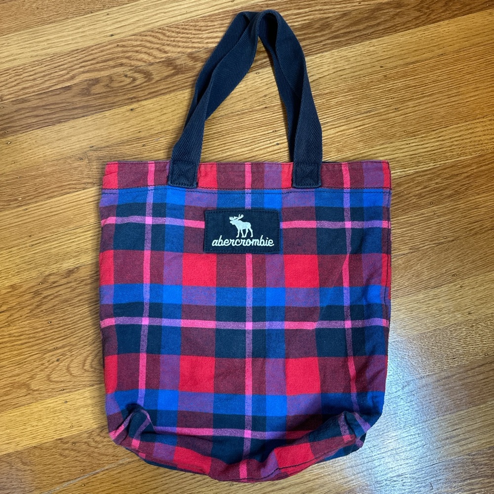Abercrombie plaid tote bag